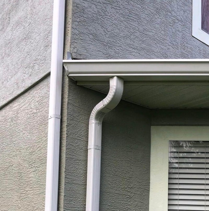 VYH Downspout Gutter Elbows (Positive Elbow,4x3 90 Degrees Style A Gutter Elbow, Downspout Elbow, Roofing Gutter Downspout Elbows, Style A (White) - Image 5
